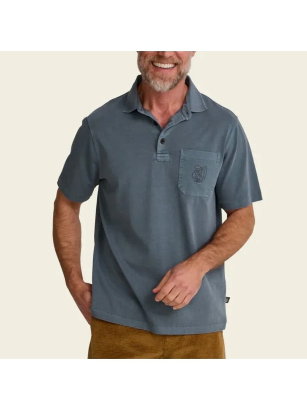 Howler Brothers Pilgrimage Polo XL Men Blue Rugged Outdoors Work